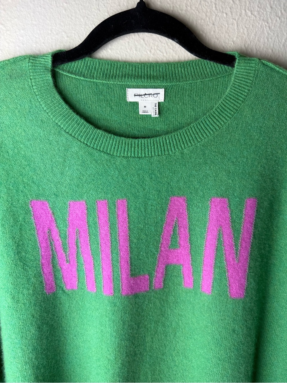 Pilcro The Alani Cropped Cashmere Crew-Neck Printed Sweater - Picture 4 of 7